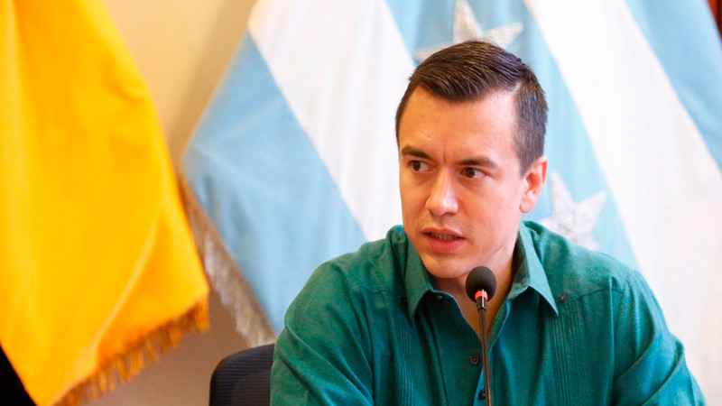 Presidente de Ecuador denuncia que recibe amenazas “casi todos los días”