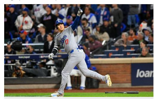 Dodgers está a un juego de la Serie Mundial, Shohei Ohtani lidera paliza sobre los Mets